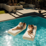 Fabric Sunbed Lounger - Image 3