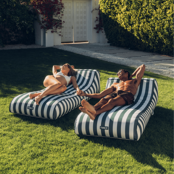 Fabric Sunbed Lounger - Image 3